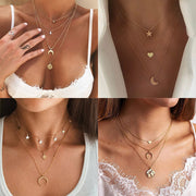 Boho Moon  & Stars Choker Necklace