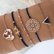 4pcs/Set Bohemian Stone beads chains bracelets Set