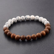 Mens Tibetan Buddha Moonstone Bead Bracelet