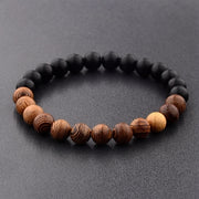 Mens Tibetan Buddha Moonstone Bead Bracelet