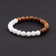 Mens Tibetan Buddha Moonstone Bead Bracelet