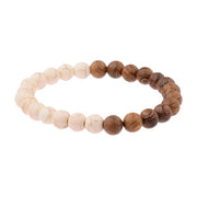 Mens Tibetan Buddha Moonstone Bead Bracelet