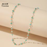 Tocona Bohemian Bead Choker -Turquoise