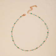 Tocona Bohemian Bead Choker -Turquoise