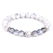 Womens Moonstone Stone Bead Bracelet