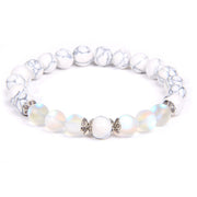 Womens Moonstone Stone Bead Bracelet