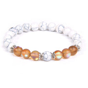 Womens Moonstone Stone Bead Bracelet