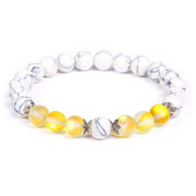 Womens Moonstone Stone Bead Bracelet