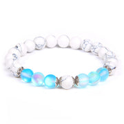 Womens Moonstone Stone Bead Bracelet