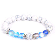 Womens Moonstone Stone Bead Bracelet