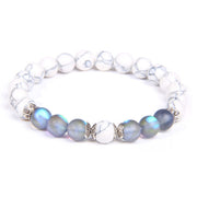 Womens Moonstone Stone Bead Bracelet