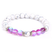 Womens Moonstone Stone Bead Bracelet