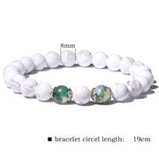 Womens Moonstone Stone Bead Bracelet