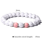 Womens Moonstone Stone Bead Bracelet