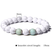 Womens Moonstone Stone Bead Bracelet