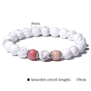 Womens Moonstone Stone Bead Bracelet