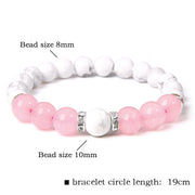 Womens Moonstone Stone Bead Bracelet