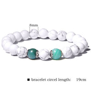 Womens Moonstone Stone Bead Bracelet