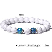 Womens Moonstone Stone Bead Bracelet