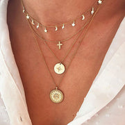 Boho Moon  & Stars Choker Necklace