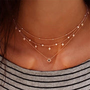 Boho Moon  & Stars Choker Necklace