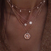 Boho Moon  & Stars Choker Necklace