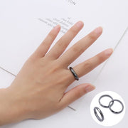 Non- Magnetic Hematite Rings Black