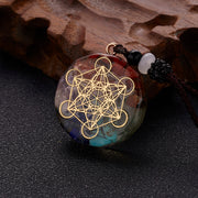 Geometric Pattern Organite Pendant