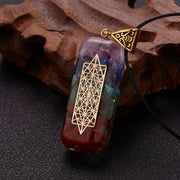 Geometric Pattern Organite Pendant