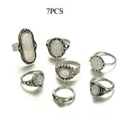 Tocona Vintage Antique Opal Ring Set