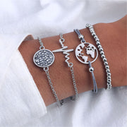 Geometric Crystal Charm Bracelets sets