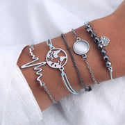 Geometric Crystal Charm Bracelets sets