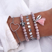 Geometric Crystal Charm Bracelets sets