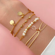 Geometric Crystal Charm Bracelets sets