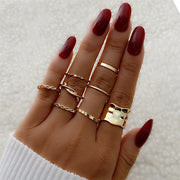 Bohemian Gold Chain Rings