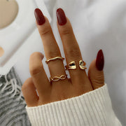 Bohemian Gold Chain Rings