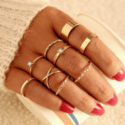 Bohemian Gold Chain Rings