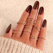 Bohemian Gold Chain Rings