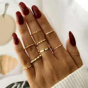 Bohemian Gold Chain Rings