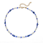 Bohemian  Seed Bead Shell Choker Necklace -Multi-Color