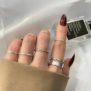 Vintage Metal Gold Hollow Knuckle Ring Set