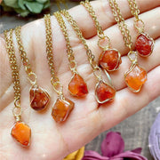 Wire wrapped Carnelian orange Healing Stone