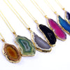 Natural Onyx Agates Pendant Multi Colors