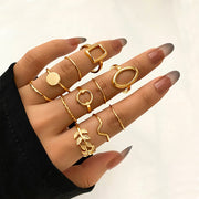 Bohemian Gold Chain Rings