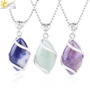 Natural Stone Quartz Crystal Necklace