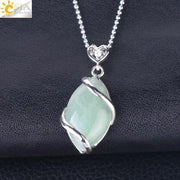 Natural Stone Quartz Crystal Necklace