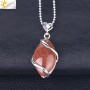 Natural Stone Quartz Crystal Necklace