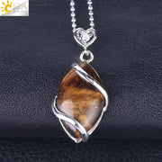 Natural Stone Quartz Crystal Necklace