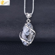 Natural Stone Quartz Crystal Necklace