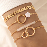 Tocona Bohemian Gold Tassel Bracelets